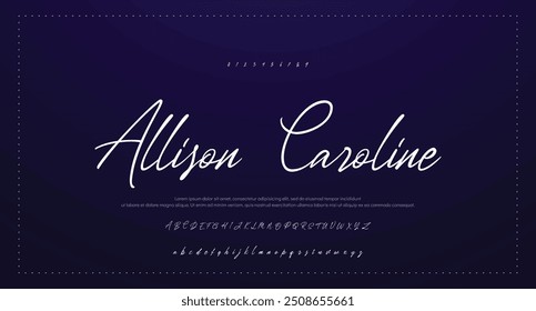 signature Font Calligraphy Logotype Script Brush Font Type Font lettering handwritten