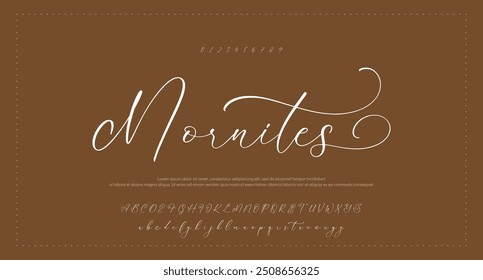 signature Font Calligraphy Logotype Script Brush Font Type Font lettering handwritten