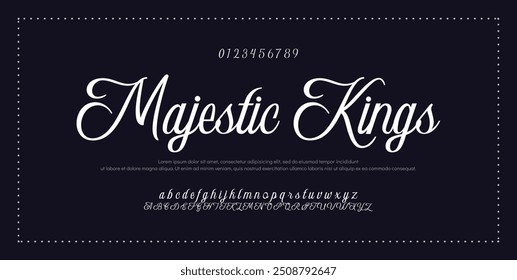 Signature Font Kalligrafie Logotyp Skript Pinsel Schriftart Schriftart Schriftart handschriftlich