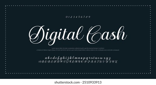 Fonte da Assinatura Caligrafia Logotipo Script Tipo de Fonte Letras de fonte manuscritas