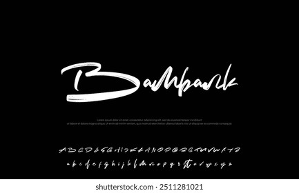 signature Font Calligraphy Logotype Script Brush Font Type Font lettering handwritten