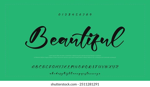 signature Font Calligraphy Logotype Script Brush Font Type Font lettering handwritten