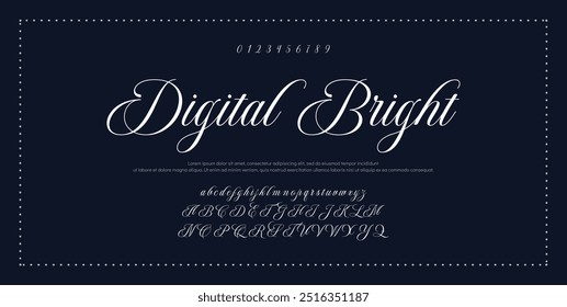 Fonte da Assinatura Caligrafia Logotipo Script Pincel Tipo Fonte Letras de fonte manuscritas