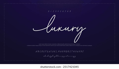 signature Font Calligraphy Logotype Script Brush Font Type Font lettering handwritten