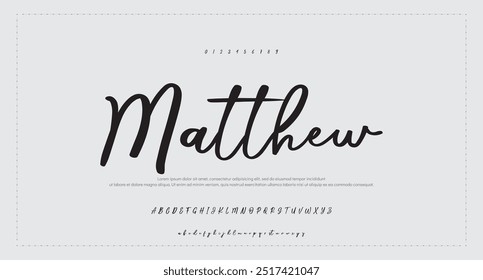 signature Font Calligraphy Logotype Script Brush Font Type Font lettering handwritten