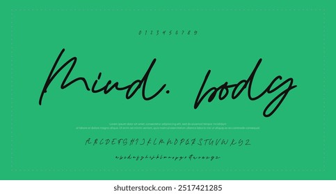 signature Font Calligraphy Logotype Script Brush Font Type Font lettering handwritten