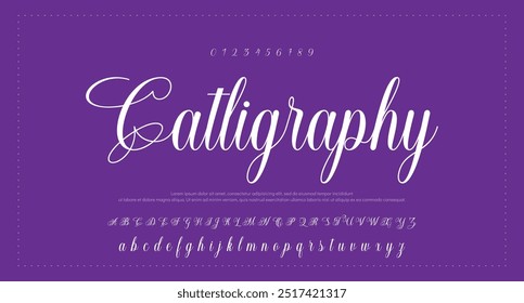 Fonte da Assinatura Caligrafia Logotipo Script Pincel Tipo Fonte Letras de fonte manuscritas