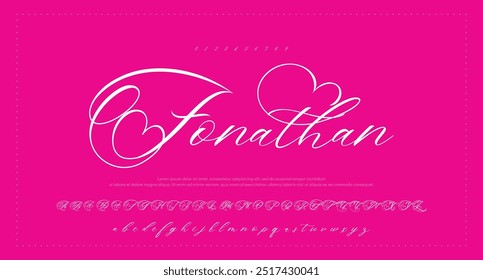 assinatura Fonte Caligrafia Tipo de Logotipo Script Pincel Tipo de Fonte Letras de fonte manuscritas