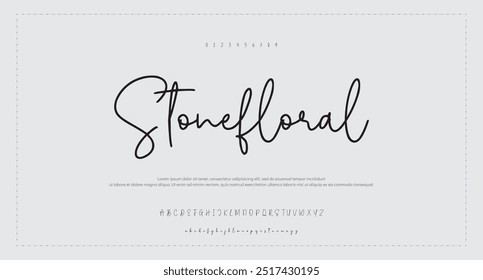 signature Font Calligraphy Logotype Script Brush Font Type Font lettering handwritten