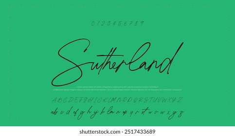  Fonte da Assinatura Caligrafia Logotipo Script Pincel Tipo Fonte Letras de fonte manuscritas
