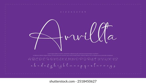 firma Caligrafía de fuentes Logotipo Script Pincel Tipo de fuente Letras de fuentes escritas a mano