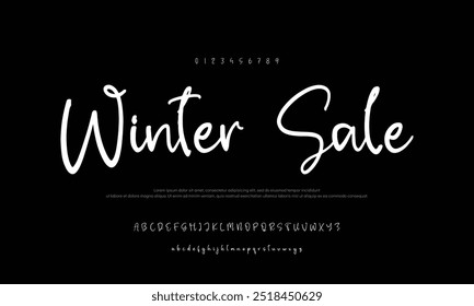 signature Font Calligraphy Logotype Script Brush Font Type Font lettering handwritten