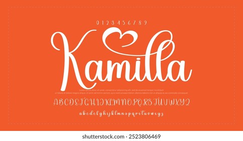 signature Font Calligraphy Logotype Script Brush Font Type Font lettering handwritten
