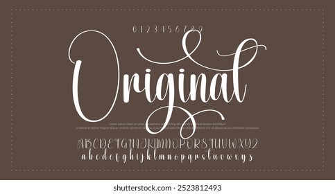 assinatura Fonte Caligrafia Tipo de Logotipo Script Pincel Tipo de Fonte Letras de fonte manuscritas