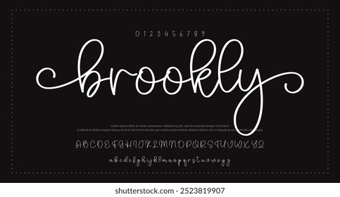signature Font Calligraphy Logotype Script Brush Font Type Font lettering handwritten