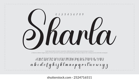 signature Font Calligraphy Logotype Script Brush Font Type Font lettering handwritten