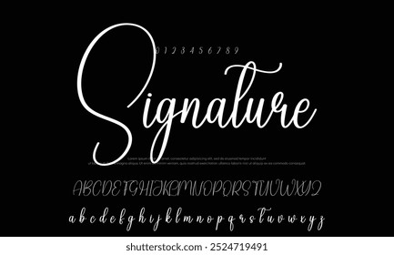 signature Font Calligraphy Logotype Script Brush Font Type Font lettering handwritten