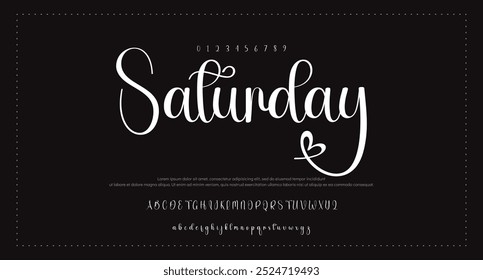 signature Font Calligraphy Logotype Script Brush Font Type Font lettering handwritten