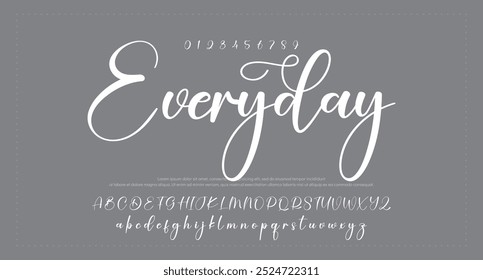 signature Font Calligraphy Logotype Script Brush Font Type Font lettering handwritten