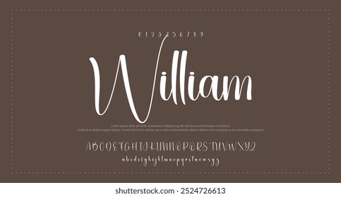 Signature Font Calligraphy Logotype Script Brush Font Type Font lettering handwritten