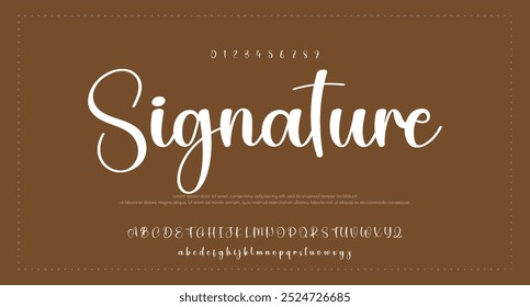 Signature Font Calligraphy Logotype Script Brush Font Type Font lettering handwritten