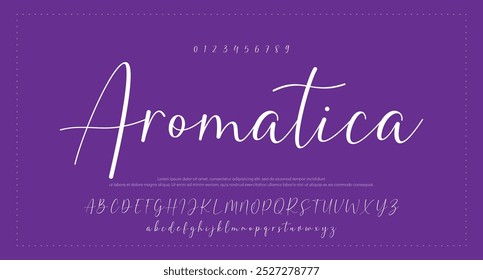 signature Font Calligraphy Logotype Script Brush Font Type Font lettering handwritten