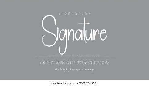 Signature Font Calligraphy Logotype Script Brush Font Type Font lettering handwritten