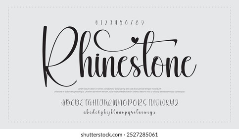 signature Font Calligraphy Logotype Script Brush Font Type Font lettering handwritten