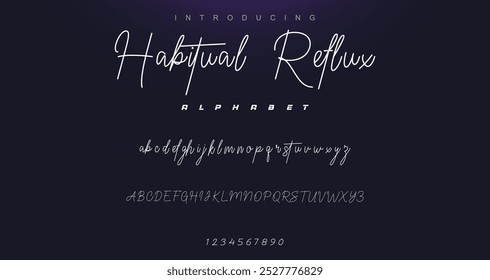 assinatura Fonte Caligrafia Tipo de Logotipo Script Pincel Tipo de Fonte Letras de fonte manuscritas