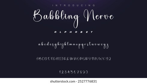 signature Font Calligraphy Logotype Script Brush Font Type Font lettering handwritten