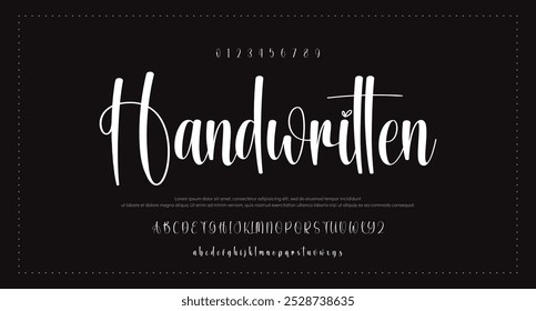 Signature Font Calligraphy Logotype Script Brush Tipo de fuente Letras de fuentes escritas a mano