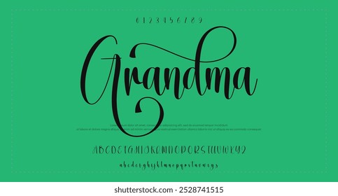 signature Font Calligraphy Logotype Script Brush Font Type Font lettering handwritten