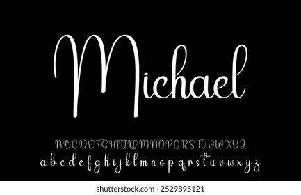 signature Font Calligraphy Logotype Script Brush Font Type Font lettering handwritten
