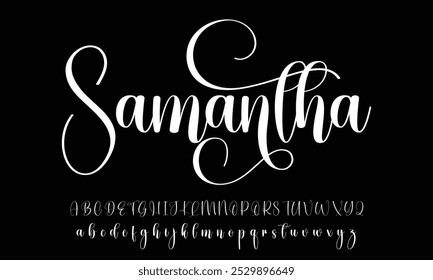 firma Caligrafía de fuentes Logotipo Script Pincel Tipo de fuente Letras de fuentes escritas a mano