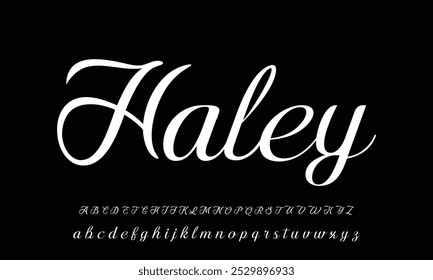 firma Caligrafía de fuentes Logotipo Script Pincel Tipo de fuente Letras de fuentes escritas a mano
