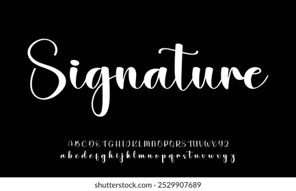 Signature Font Calligraphy Logotype Script Font Type Font lettering handwritten