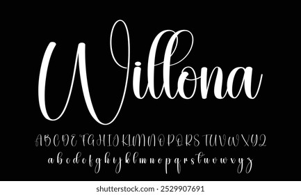 Signature Font Calligraphy Logotype Script Tipo de fuente Letras de fuentes escritas a mano
