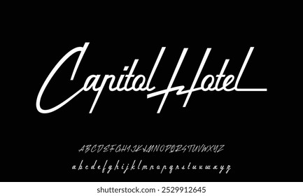 Fonte da Assinatura Caligrafia Logotipo Script Pincel Tipo Fonte Letras de fonte manuscritas