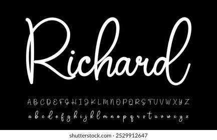 Signature Font Calligraphy Logotype Script Brush Font Type Font lettering handwritten