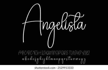 firma Caligrafía de fuentes Logotipo Script Pincel Tipo de fuente Letras de fuentes escritas a mano