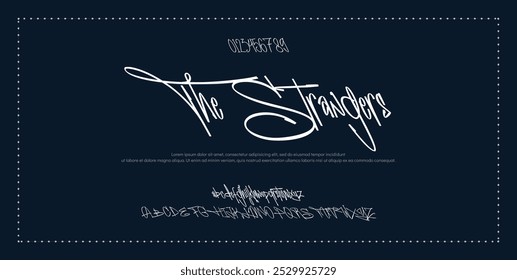 Signature Font Calligraphy Logotype Script Font Type Font lettering handwritten