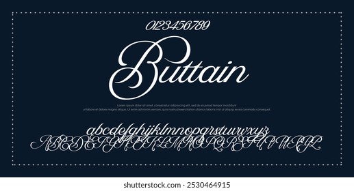 Fonte da Assinatura Caligrafia Logotipo Script Tipo de Fonte Letras de fonte manuscritas