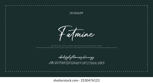 signature Font Calligraphy Logotype Script Brush Font Type Font lettering handwritten