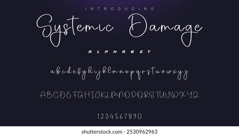 signature Font Calligraphy Logotype Script Brush Font Type Font lettering handwritten