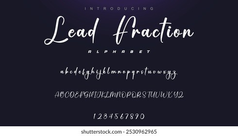 signature Font Calligraphy Logotype Script Brush Font Type Font lettering handwritten