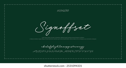signature Font Calligraphy Logotype Script Brush Font Type Font lettering handwritten