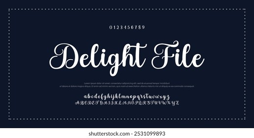 Fonte da Assinatura Caligrafia Logotipo Script Tipo de Fonte Letras de fonte manuscritas