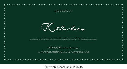 signature Font Calligraphy Logotype Script Brush Font Type Font lettering handwritten
