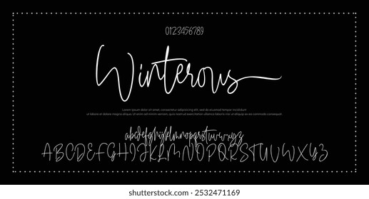 Signature Font Calligraphy Logotype Script Font Type Font lettering handwritten