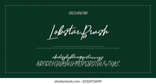 Fonte da Assinatura Caligrafia Logotipo Script Tipo de Fonte Letras de fonte manuscritas